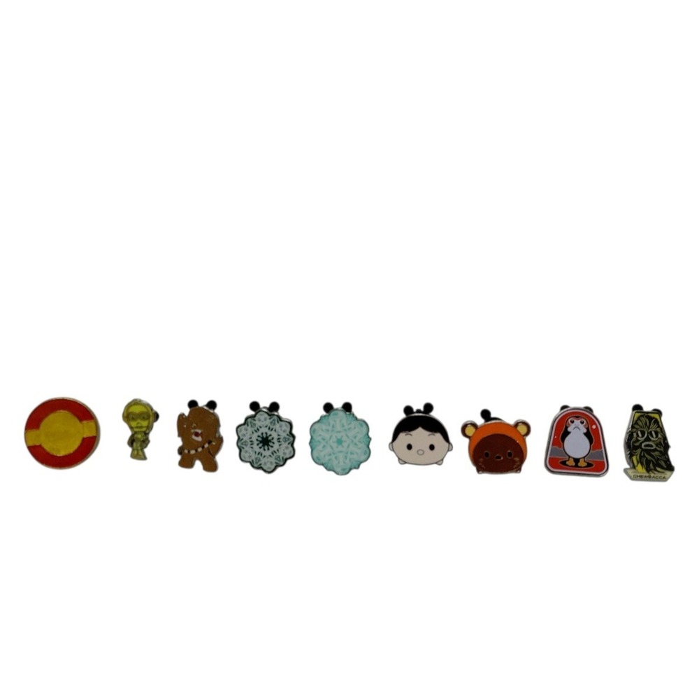 2010-2018 Disney Star Wars Lot Of 9 Trading Pins - Yoda, Han Solo, C-3P0, Chewba